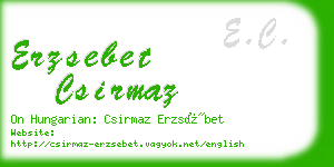 erzsebet csirmaz business card